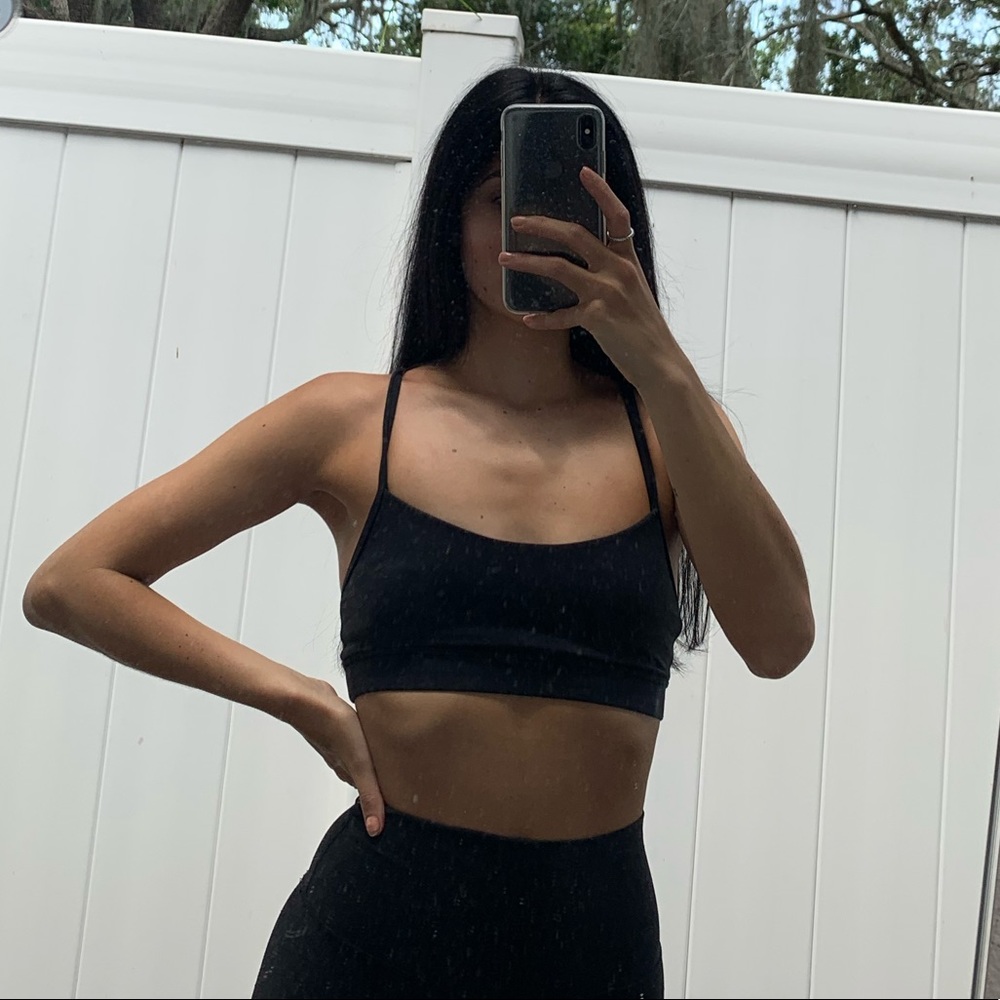 SOLD!! Black Lululemon Flow Y Sportsbra - Picture 6 of 6